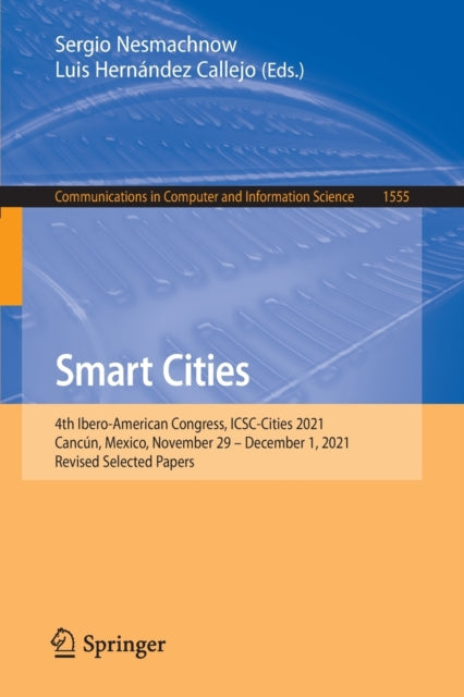 Book cover of: Smart Cities. By: Sergio Nesmachnow