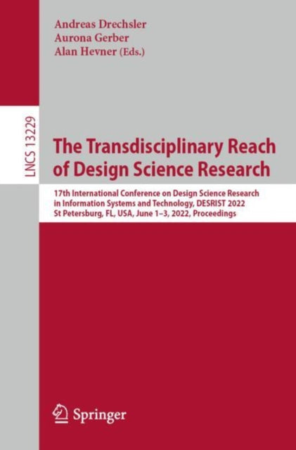 Book cover of: Transdisciplinary Reach of Design Science Research. By: Andreas Drechsler