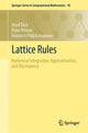 Book cover of: Lattice Rules. By: Josef Dick