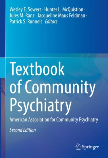 Book cover of: Textbook of Community Psychiatry. By: Wesley E. Sowers