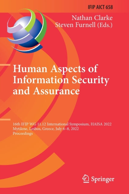 Book cover of: Human Aspects of Information Security and Assurance. By: Nathan Clarke