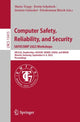 Book cover of: Computer Safety,  Reliability, and Security. SAFECOMP 2022 Workshops. By: Mario Trapp
