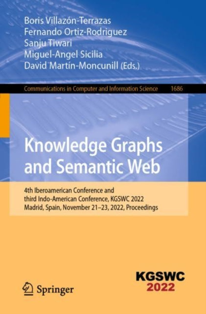Book cover of: Knowledge Graphs and Semantic Web. By: Boris Villazón-Terrazas