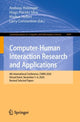 Book cover of: Computer-Human Interaction Research and Applications. By: Andreas Holzinger