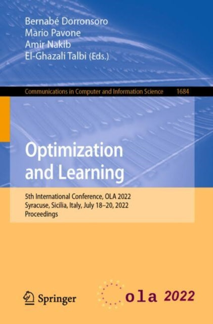 Book cover of: Optimization and Learning. By: Bernabé Dorronsoro