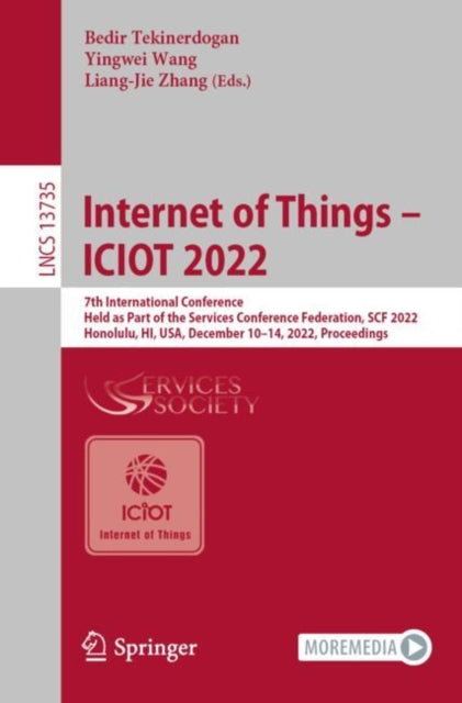Book cover of: Internet of Things – ICIOT 2022. By: Bedir Tekinerdogan