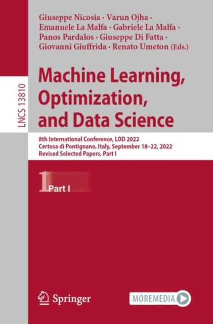 Book cover of: Machine Learning, Optimization, and Data Science. By: Giueseppe Nicosia