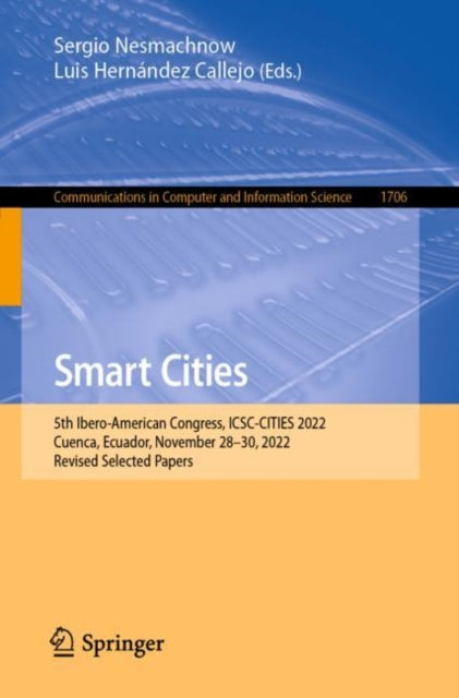 Book cover of: Smart Cities. By: Sergio Nesmachnow