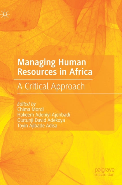 Book cover of: Managing Human Resources in Africa. By: Chima Mordi