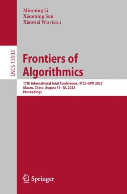 Book cover of: Frontiers of Algorithmics. By: Minming Li