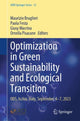 Book cover of: Optimization in Green Sustainability and Ecological Transition. By: Maurizio Bruglieri