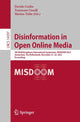 Book cover of: Disinformation in Open Online Media. By: Davide Ceolin
