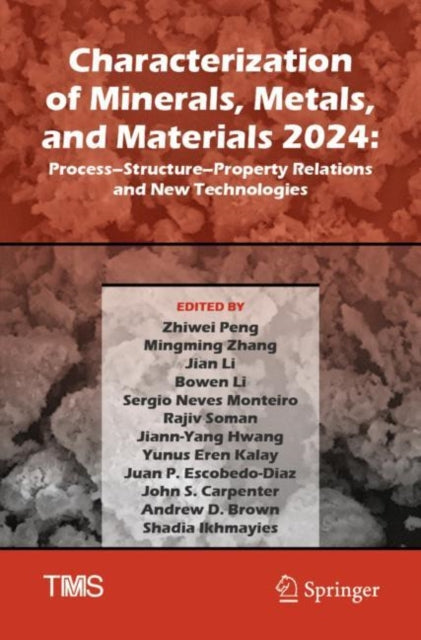 Book cover of: Characterization of Minerals, Metals, and Materials 2024