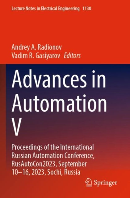 Book cover of: Advances in Automation V. By: Andrey A. Radionov