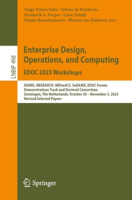 Book cover of: Enterprise Design, Operations, and Computing. EDOC 2023 Workshops. By: Tiago Prince Sales