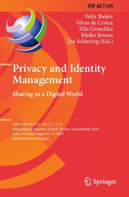 Book cover of: Privacy and Identity Management. Sharing in a Digital World