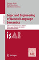 Book cover of: Logic and Engineering of Natural Language Semantics. By: Daisuke Bekki