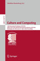 Book cover of: Culture and Computing. By: Matthias Rauterberg