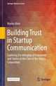 Book cover of: Building Trust in Startup Communication. By: Marius Born