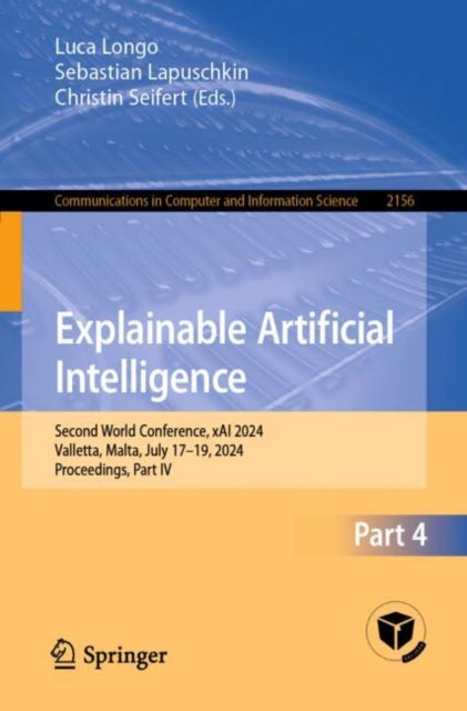 Book cover of: Explainable Artificial Intelligence. By: Luca Longo