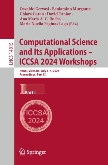 Book cover of: Computational Science and Its Applications – ICCSA 2024 Workshops