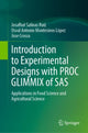 Book cover of: Introduction to Experimental Designs with PROC GLIMMIX of SAS. By: Josafhat Salinas Ruíz