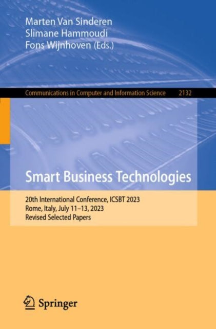 Book cover of: Smart Business Technologies. By: Marten Van Sinderen
