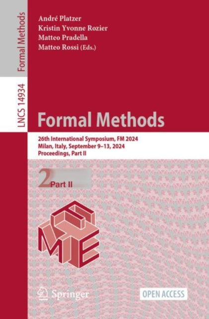 Book cover of: Formal Methods. By: André Platzer