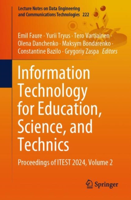 Book cover of: Information Technology for Education, Science, and Technics. By: Emil Faure