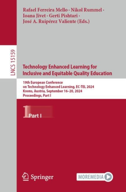 Book cover of: Technology Enhanced Learning for Inclusive and Equitable Quality Education. By: Rafael Ferreira Mello