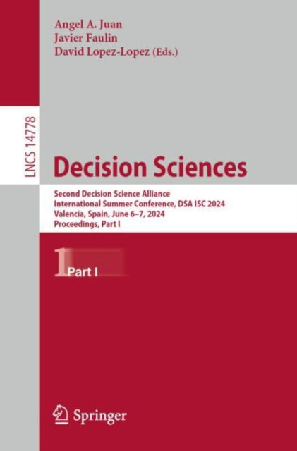 Book cover of: Decision Sciences. By: Angel A. Juan