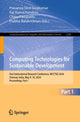 Book cover of: Computing Technologies for Sustainable Development