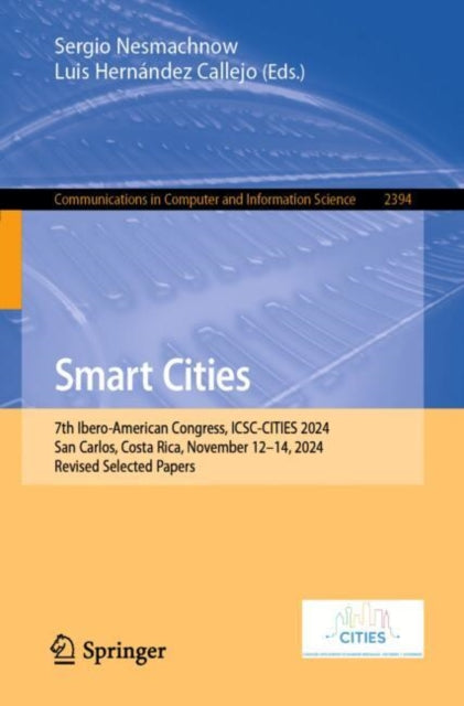 Book cover of: Smart Cities. By: Sergio Nesmachnow
