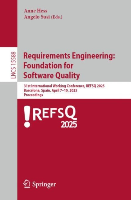 Book cover of: Requirements Engineering: Foundation for Software Quality
