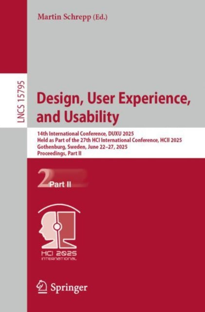Book cover of: Design, User Experience, and Usability