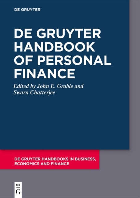 Book cover of: De Gruyter Handbook of Personal Finance. By: John E. Grable