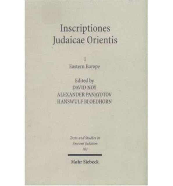 Book cover of: Inscriptiones Judaicae Orientis. By: David Noy