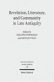 Book cover of: Revelation, Literature, and Community in Late Antiquity. By: Philippa Townsend