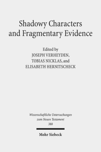 Book cover of: Shadowy Characters and Fragmentary Evidence. By: Joseph Verheyden