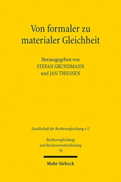 Book cover of: Von formaler zu materialer Gleichheit. By: Stefan Grundmann