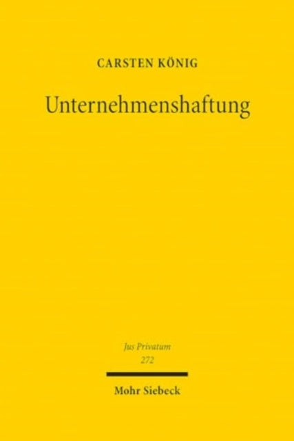 Book cover of: Unternehmenshaftung. By: Carsten König