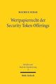 Book cover of: Wertpapierrecht der Security Token Offerings. By: Maurice Ribak