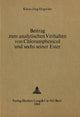 Book cover of: Beitrag zum analytischen Verhalten von Chloramphenicol und sechs seiner Ester. By: Klaus-Jörg Dogwiler