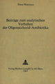 Book cover of: Beitraege zum analytischen Verhalten der Oligosaccharid-Antibiotika. By: Dieter Wiesmann