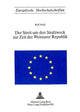 Book cover of: Der Streit um den Strafzweck zur Zeit der Weimarer Republik