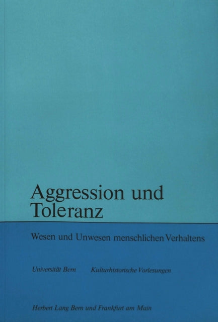 Book cover of: Aggression und Toleranz