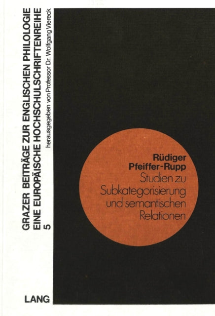 Book cover of: Studien zu Subkategorisierung und semantischen Relationen