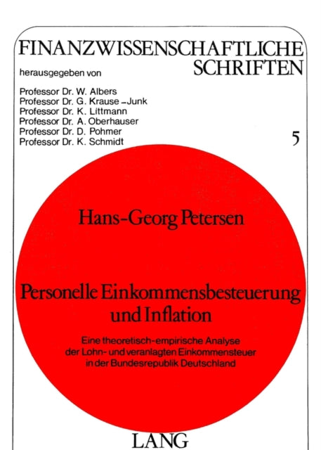 Book cover of: Personelle Einkommensbesteuerung und Inflation