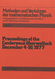 Book cover of: Proceedings of the Conference Oberwolfach: December 4-10, 1977. By: Bruno Brosowski