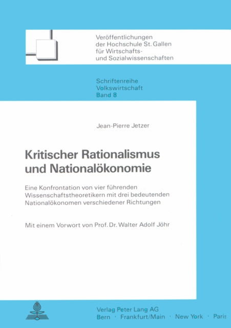 Book cover of: Kritischer Rationalismus und Nationaloekonomie